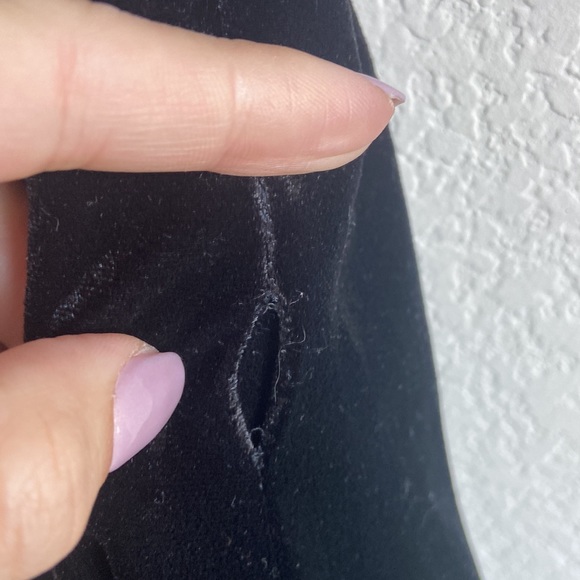 VINTAGE Y2K black halter tie velvet dress - Picture 8 of 12